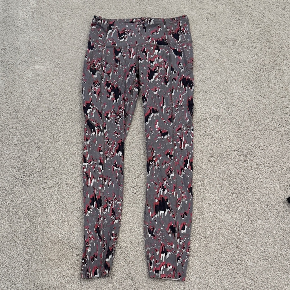 lululemon athletica Gray Patterned Leggings